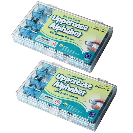 Educational Insights See and Stamp Transparent Stamps , 5/8in. Uppercase Alphabet, 2PK 1473